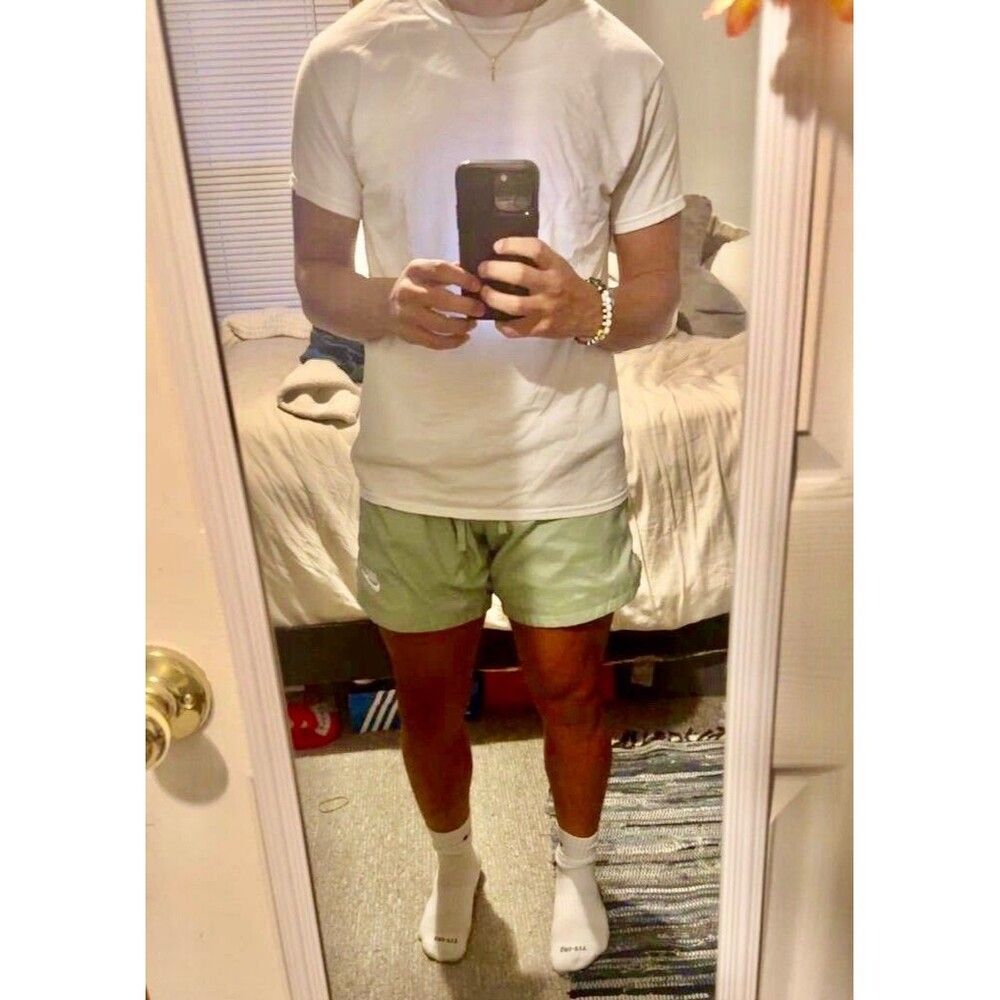 Nike Vintage Rare Sportswear Club Woven Track Shorts Nylon Mint Green Medium